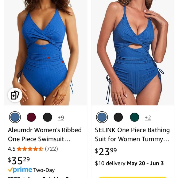 2025  Ribbed Swimsuit Tummy Control High Cut BathingSuit Sexy V Neck Criss Cross - Picture 7 of 7